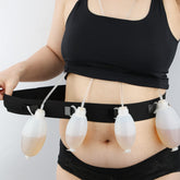 HapiPoppy drain belt under shirt keeps post-surgery drains comfortable and discreet.