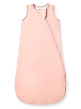 HAPIU bamboo sleep sack blush front view demonstrates buttery-soft fabric for comfortable sleep