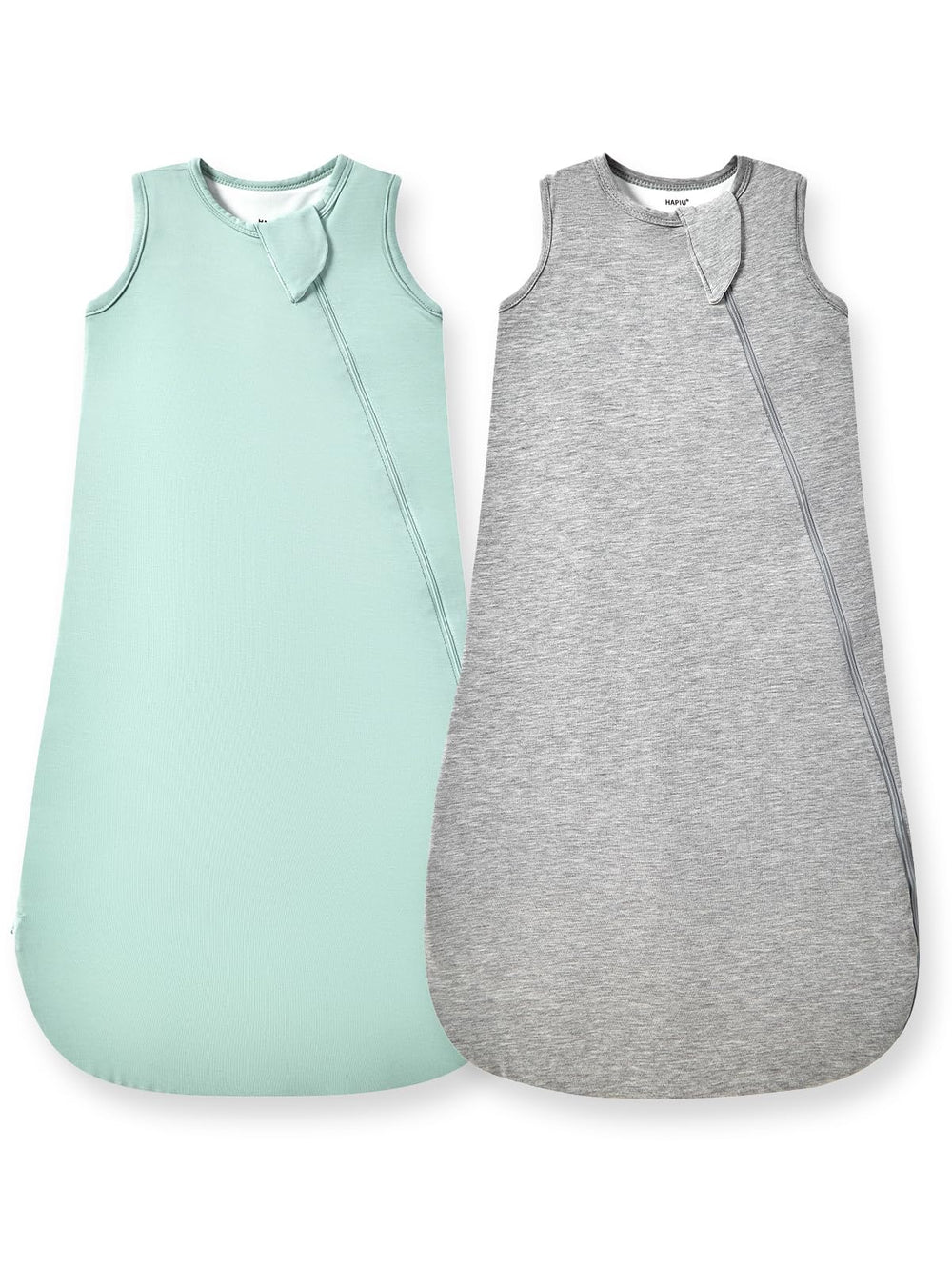 HAPIU bamboo sleep sack in Sage provides gentle warmth and skin-friendly comfort for babies.