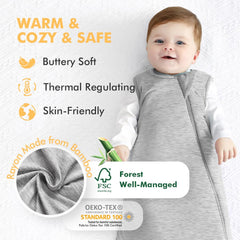 HAPIU sleep sack with 2-way YKK zipper enables quick diaper changes.