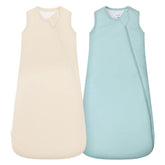 HAPIU sleep sack front view in Sage and Oat, cozy unisex wearable blanket.