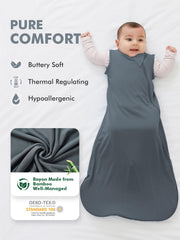 HAPIU wearable blanket with a two-way zipper enables quick diaper changes.