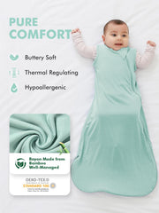 HAPIU sleep sack with 2-way YKK zipper enables easy diaper changes.