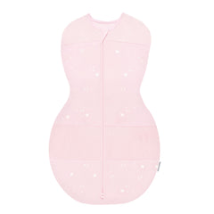 Happiest Baby Sleepea rose stars swaddle, large front view, for secure sleep and hip-friendly design.