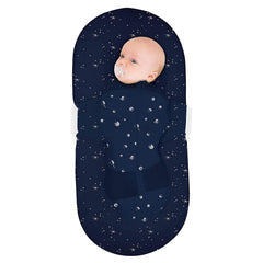 Close-up of Happiest Baby SNOO Sleep Sack organic cotton showing soft, breathable fabric.