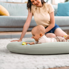 Happle sunny baby lounger fabric detail reveals soft cotton blend for delicate skin