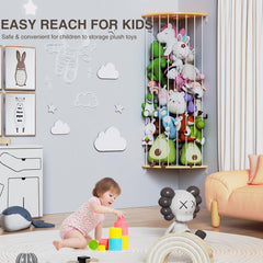 Happnear 80-inch hammock extended shows large capacity for plush toys.
