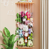 Happnear stuffed animal storage wall corner keeps playroom organized.