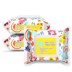 Happy BUM unscented wipes in a resealable pack for on-the-go cleaning.