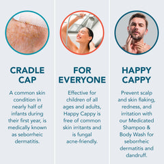 Happy Cappy fragrance-free label signals hypoallergenic care for babies