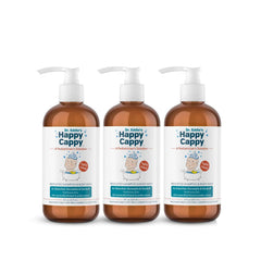 Happy Cappy Dr. Eddie's Medicated Shampoo bottle highlights fragrance-free formula for sensitive scalps