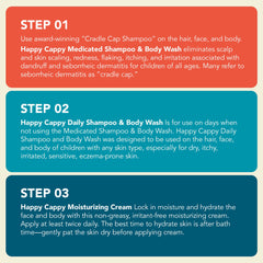 Happy Cappy moisturizing eczema cream provides after-bath hydration for soft skin