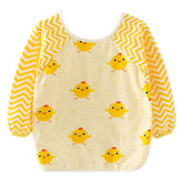 Happy Cherry sleeved bib for kids with waterproof lining protecting outfits