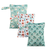 Happy Flute wet bag with zippered compartment keeps wet items separated.