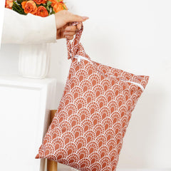 Happy Flute wet bag open compartment demonstrating spacious interior for swimsuits.