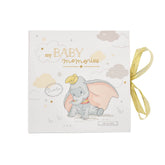 Happy Homewares Dumbo first year record book cover shows iconic elephant design for newborn memories