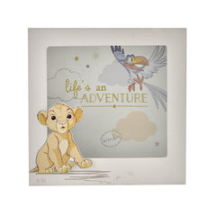 Happy Homewares Simba and Zazu money box side view, a charming keepsake for baby's first savings.