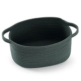 Happyiren basket front view in hunter green for stylish nursery storage