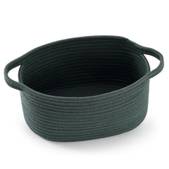 Happyiren basket front view in hunter green for stylish nursery storage