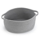 Happyiren cute woven storage basket with handle for easy organization