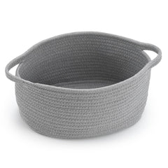 Happyiren cute woven storage basket with handle for easy organization