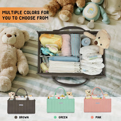 HAPPY NEST quilted design adds durable style to your nursery setup.