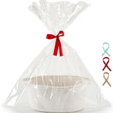 Happyiren small gift basket with wrap and ribbons for gifting