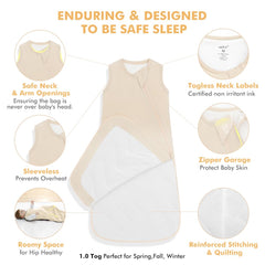 HAPIU sleep sack with reinforced stitching emphasizes durability