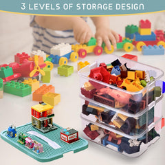 Harazaqa-toy-organizer-locking-clips secure toys during transport and storage.