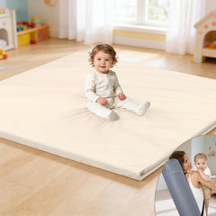 HARBOLLE Baby Play Mat with 1.2-inch foam thickness for comfortable tummy time