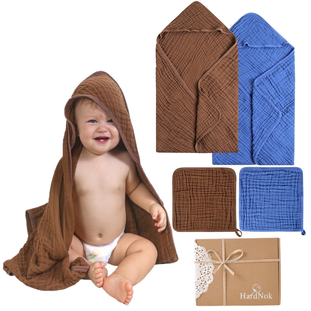 HardNok baby towel set packaging, ready to gift for a thoughtful baby shower.