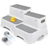 Harwaya toddler step stool for bathroom sink, sturdy 2-pack ideal for potty training.