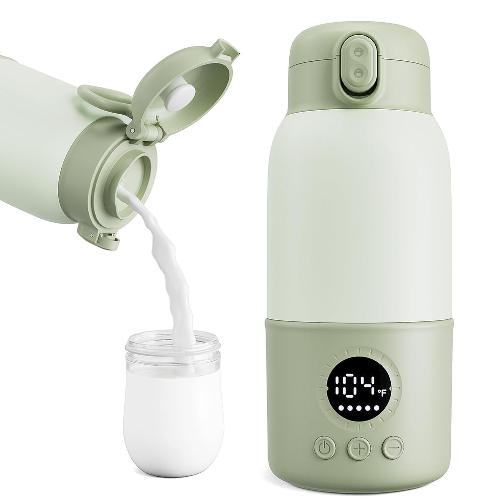 Haslife portable bottle warmer front view shows compact travel design for on-the-go feeds