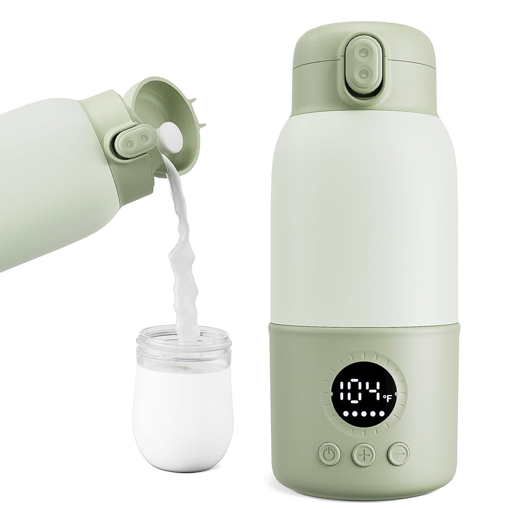 Haslife portable bottle warmer shows travel heat capability for quick on-the-go feeding.