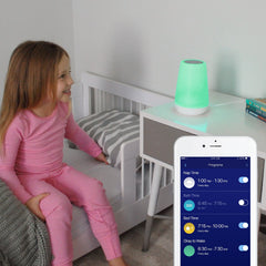 Hatch Rest app control interface with remote customization options.