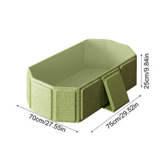 HatiLum foldable bathtub folded for compact storage after bath