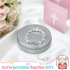 Haull pearl crossing bracelet for kids provides a delicate keepsake