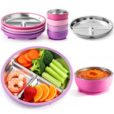 Havawish 8-piece suction plates and bowls set keeps meals steady at the table.