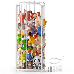 HAVEDAWN all-metal stuffed animal storage shows durability and spacious plush toy capacity.