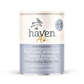 Haven A2 toddler formula can showing grass-fed nutrition for gentle daily feeding.