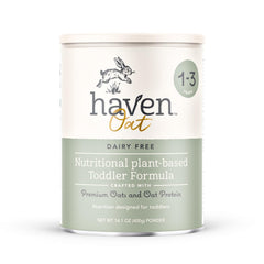 Haven Oat Toddler Formula front packaging showing a dairy-free option for toddlers