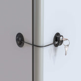 HAVENHAUSE child safety lock on fridge keeps food secure and kids safe.