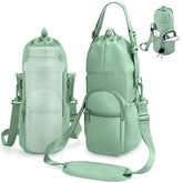 HavenMinds portable travel bag securely holds a 22oz breast milk cooler for on-the-go use.