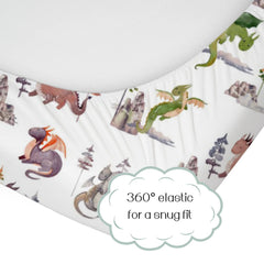 HawSkgFub fairy tale baby-boy sheet adds whimsical style to the nursery.
