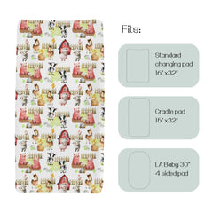 HawSkgFub soft-stretchy changing pad cover cushions baby during changes.