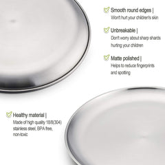 HaWare smooth-edge plate showing kid-friendly safety during meals.