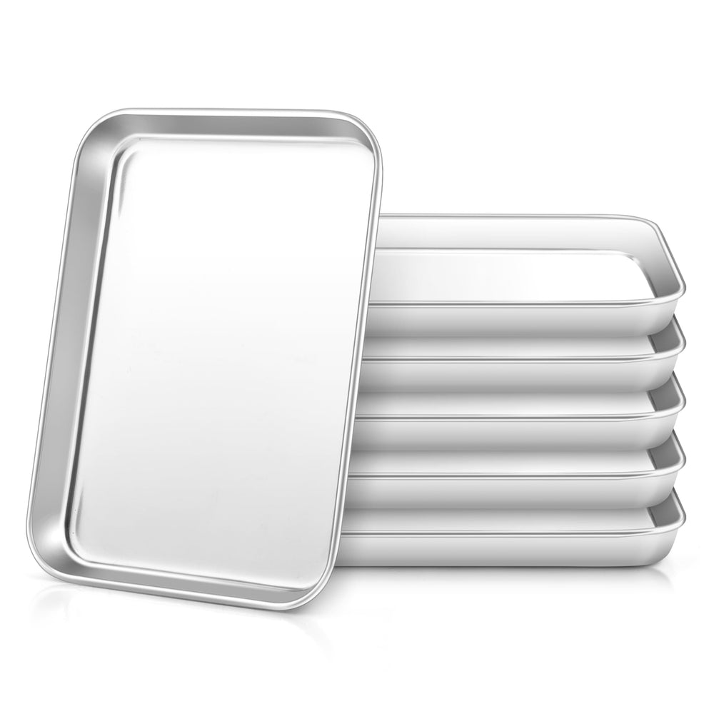 HaWare stainless steel kids plate, rectangle shape, durable and easy to clean for daily meals.
