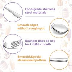HaWare mirror-polished finish on toddler spoons