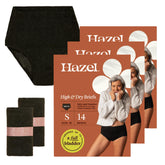 Hazel high-waist disposable underwear packaging front shows discreet, comfortable everyday wear.