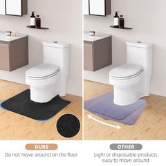 HBGOTL potty training mat soft bottom ensures non-slip grip on wet floors.